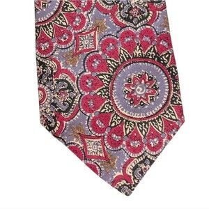 Vintage J. Crew tie 100% cotton geometric abstract art to wear USA